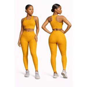 Women’s Workout Set 2 Piece Padded Sports Bra Tank & High Waist Leggings NWT S/M